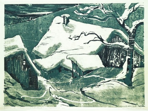 Häuser im Schnee - Hundsbach b. Forbach