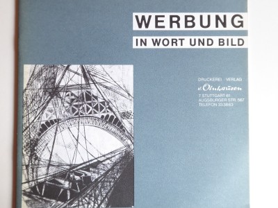 1970, ca. Imagebroschüre für eine Stuttgarter Druckerei mit Titelmotiv ´Im Eifelturm´ sowie weiteren Werken von Eleonore Kötter.