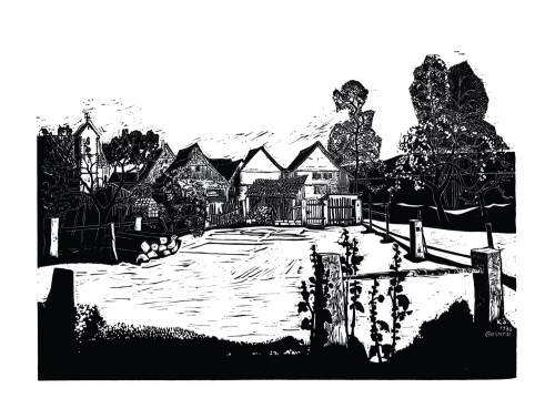 Grüntal - Silhouette eines Dorfes