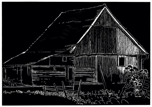 Die Feldscheune auf dem Silberberg - der Schopf