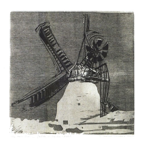 Insel Amrum, Windmühle im Ort Nebel